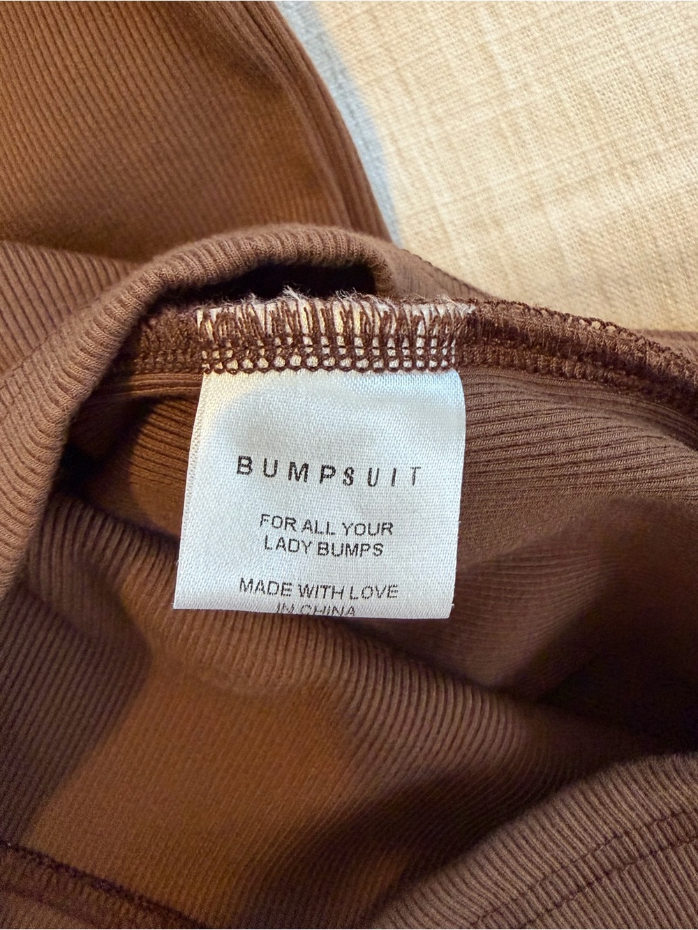Bumpsuit Sculpting Rib Midi Dress Chocolate Brown Size XS - Picture 10 of 13